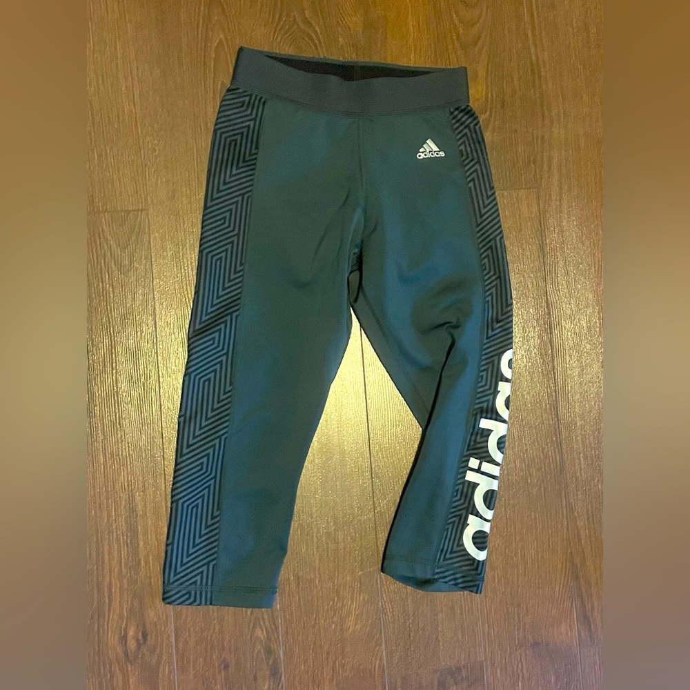 Adidas Crop Tights dark grey XS gray reflective